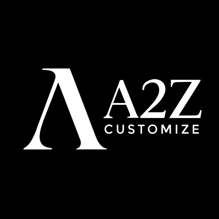 a2z customize logo in white